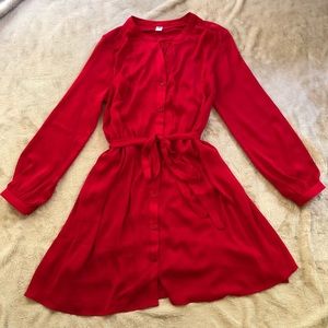 Old Navy Red Button Down Dress
